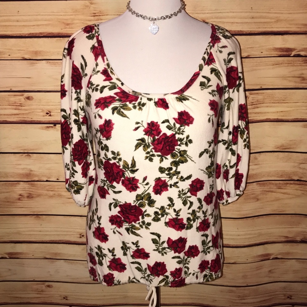 American Rag Rose Peasant Style Sweater